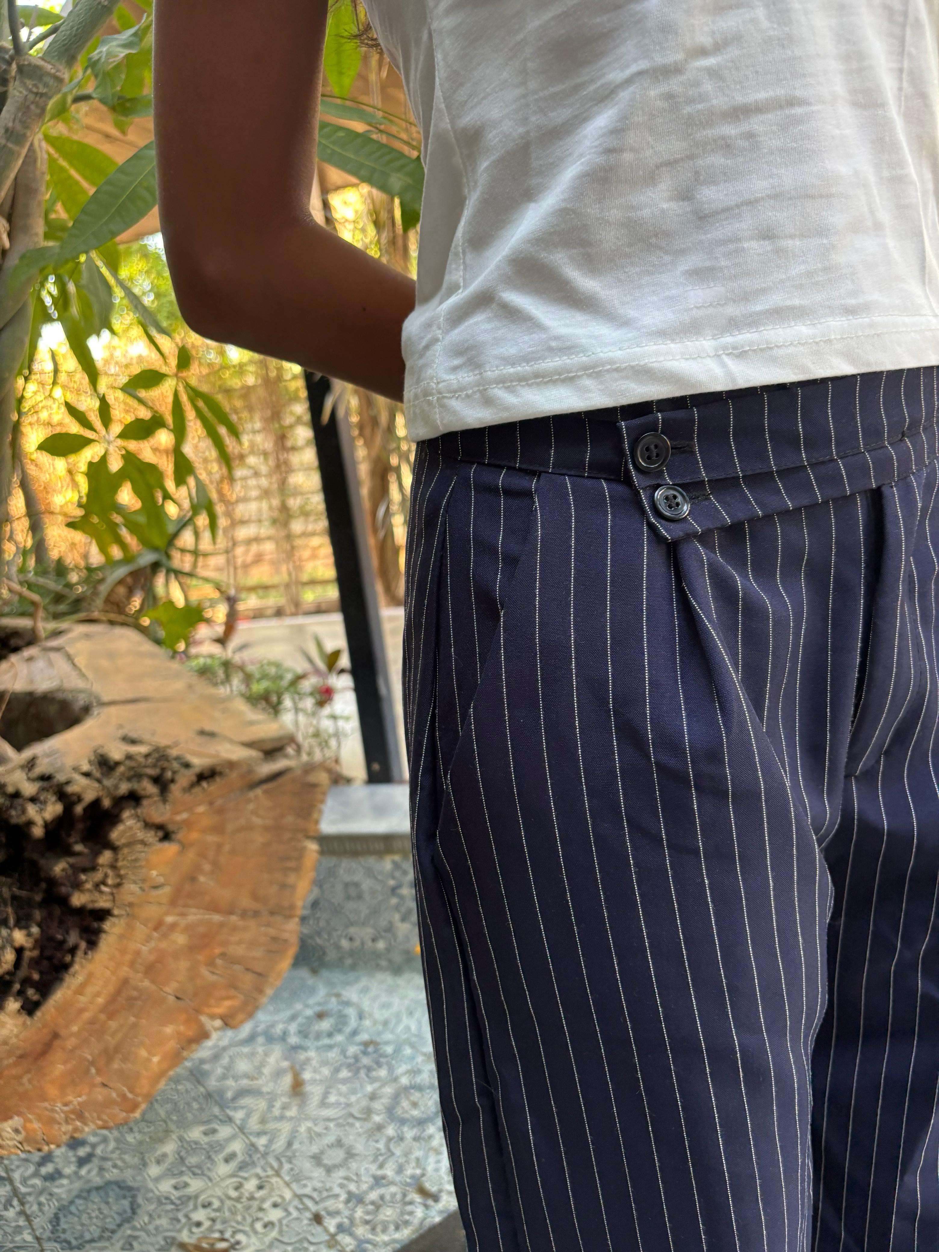 PINSTRIPE TROUSERS